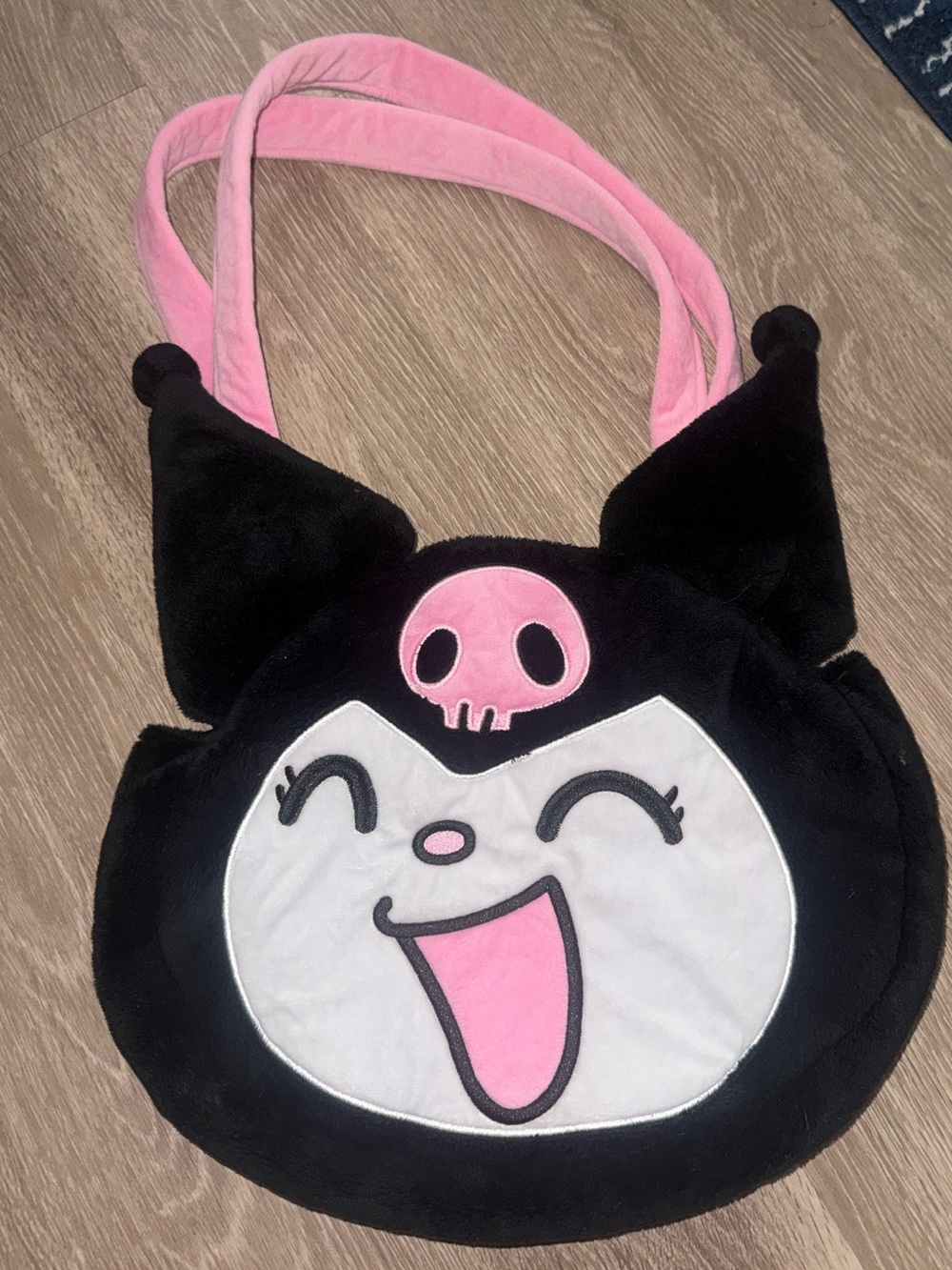Sanrio Kuromi Plush Black and Pink Shoulder Bag